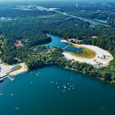 luchtfoto van Het Zilvermeer en omgeving