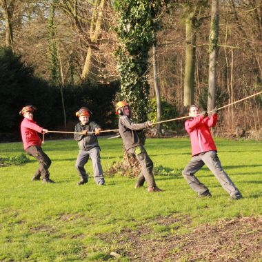 Vrijwilligers en gidsen in het Vrijbroekpark