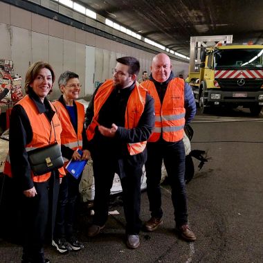 Rampoefening Zelzatetunnel - Gouverneurs Cathy Berx en Carina Van Cauter