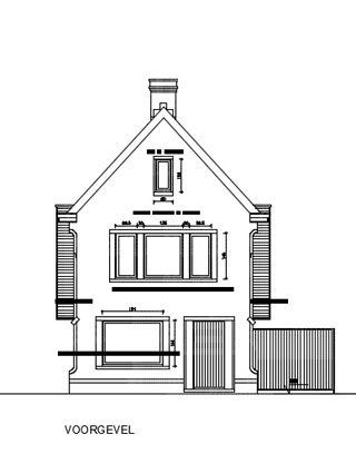 Ontwerp voorgevel woonhuis Michiels Architectenbureau