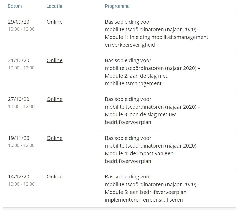 Agenda basisopleiding mobiliteitscoördinatoren