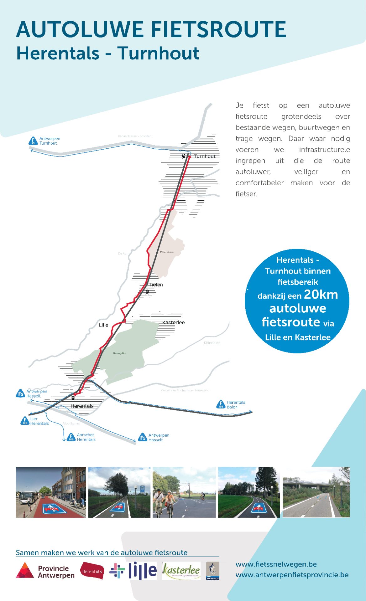 Infozuil autoluwe fietsroute Herentals-Turnhout