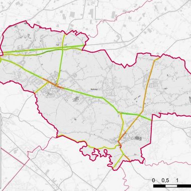 Overzichtskaartje BFF routes Bonheiden