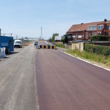 Werfomgeving fietsbrug in stationsomgeving van Lier