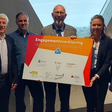 Ondertekening engagementsverklaring optimalisatie fietsostrade F1