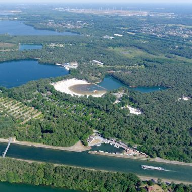 Luchtfoto bij plan-MER Kempense Meren I