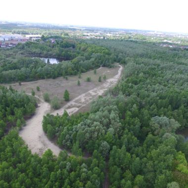 Luchtfoto van het vroegere huisvuilstort