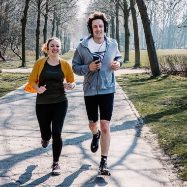 Joggers in het Rivierenhof