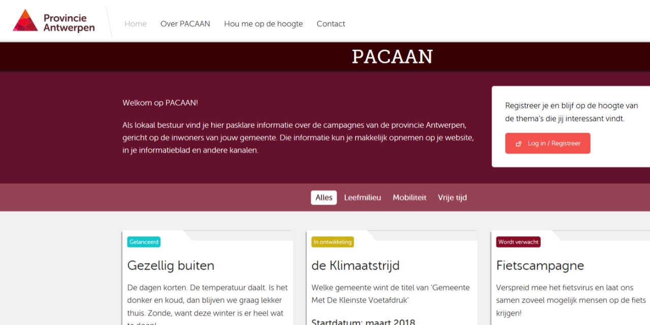 Schermafdruk website pacaan.be