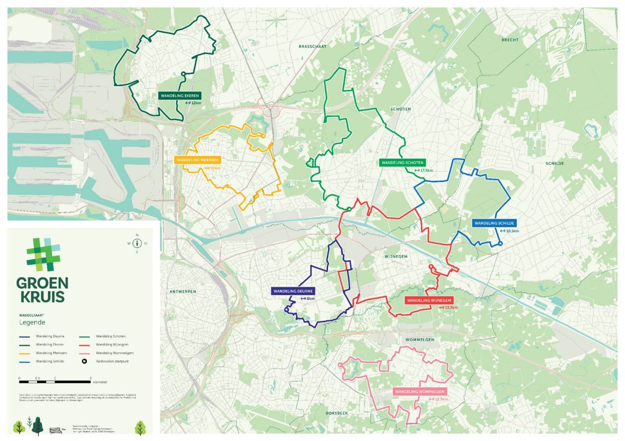 Wandelkaart Groen Kruis