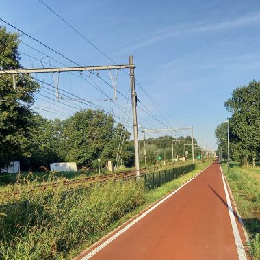 Fietsostrade tussen station Olen en Doffen in Olen